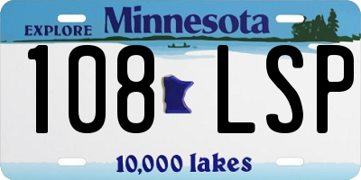MN license plate 108LSP