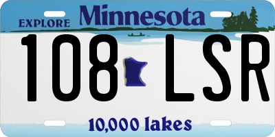 MN license plate 108LSR