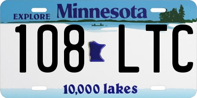 MN license plate 108LTC