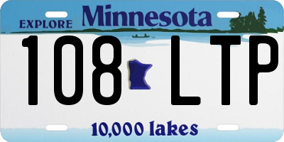 MN license plate 108LTP