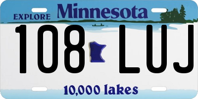 MN license plate 108LUJ