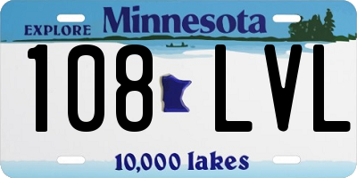 MN license plate 108LVL