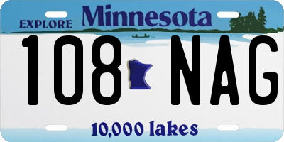 MN license plate 108NAG