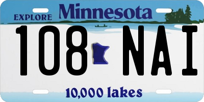 MN license plate 108NAI