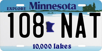 MN license plate 108NAT