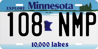 MN license plate 108NMP