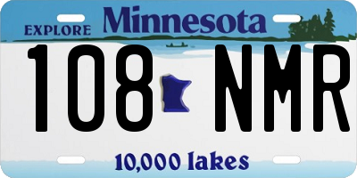 MN license plate 108NMR