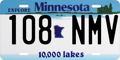 MN license plate 108NMV