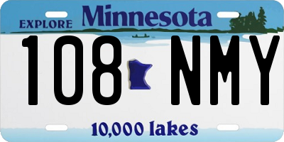 MN license plate 108NMY
