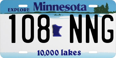 MN license plate 108NNG