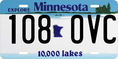 MN license plate 108OVC