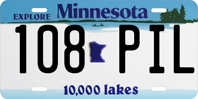 MN license plate 108PIL