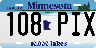MN license plate 108PIX