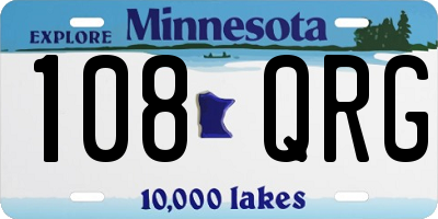 MN license plate 108QRG