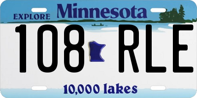 MN license plate 108RLE