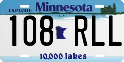MN license plate 108RLL