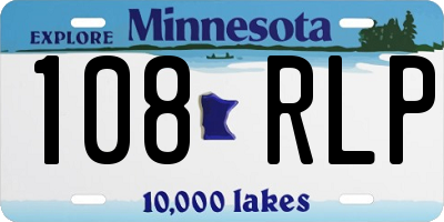 MN license plate 108RLP