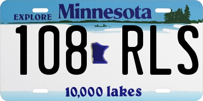 MN license plate 108RLS