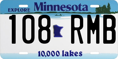 MN license plate 108RMB