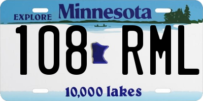 MN license plate 108RML
