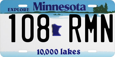 MN license plate 108RMN