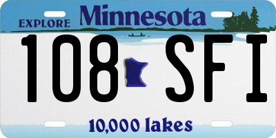 MN license plate 108SFI