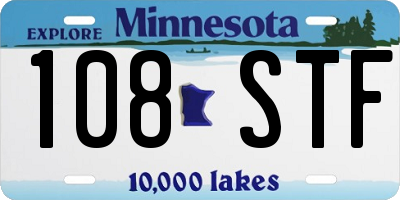 MN license plate 108STF