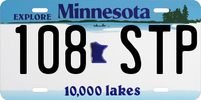 MN license plate 108STP
