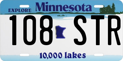 MN license plate 108STR