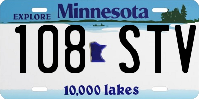 MN license plate 108STV