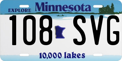 MN license plate 108SVG