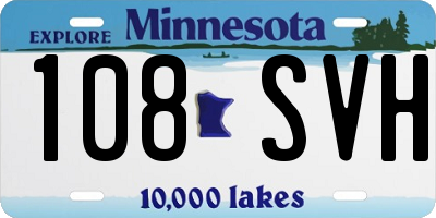 MN license plate 108SVH