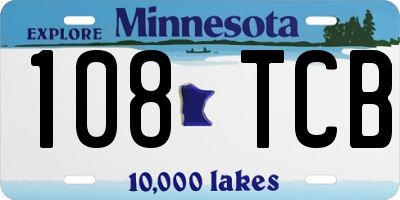 MN license plate 108TCB
