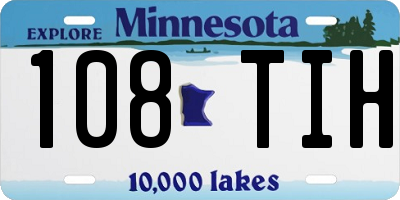 MN license plate 108TIH