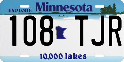 MN license plate 108TJR
