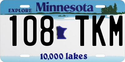 MN license plate 108TKM