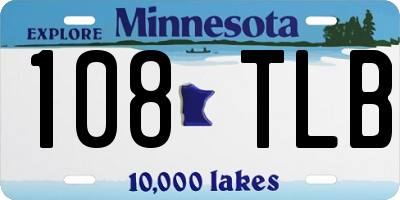 MN license plate 108TLB