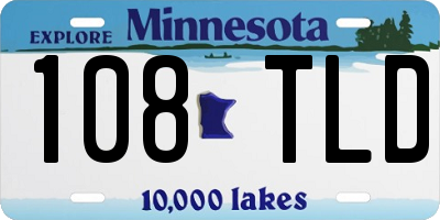 MN license plate 108TLD