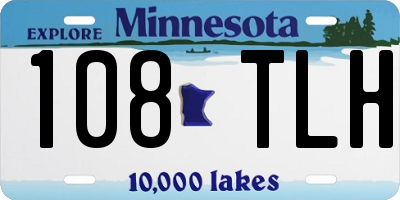 MN license plate 108TLH
