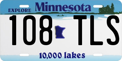 MN license plate 108TLS