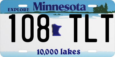 MN license plate 108TLT