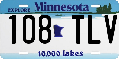 MN license plate 108TLV