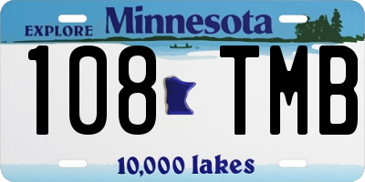 MN license plate 108TMB
