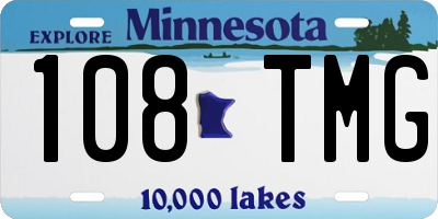 MN license plate 108TMG