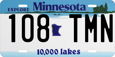 MN license plate 108TMN