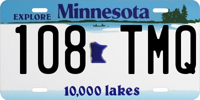MN license plate 108TMQ