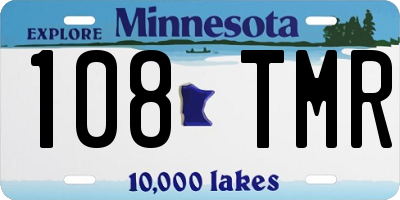 MN license plate 108TMR