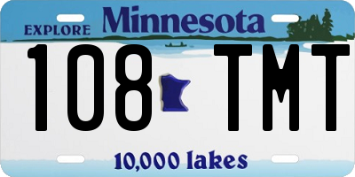MN license plate 108TMT