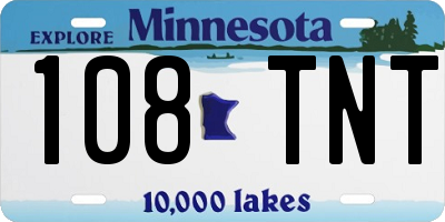 MN license plate 108TNT