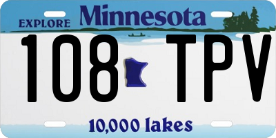 MN license plate 108TPV